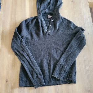 Michael Kors Sweater Women Size Large Wool Cotton Black Dark Grey